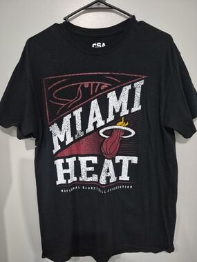 Miami Heat Black Short Sleeve Graphic Tee